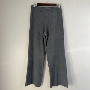 Nuuds Pull On Ribbed Knit Sweater Pants Wide Leg Elastic Waist Loungewear Sz M